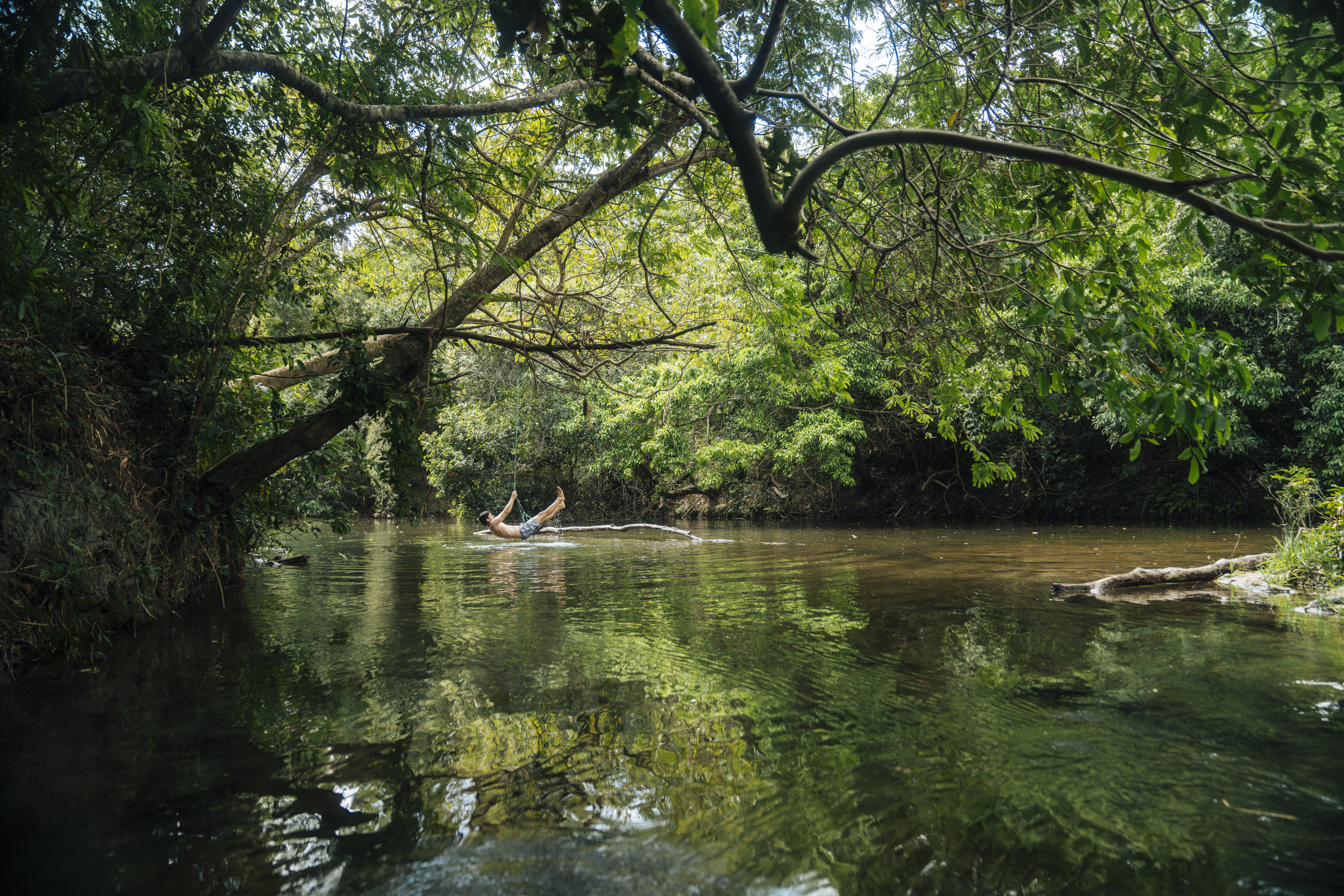 Disfrutando del arroyo